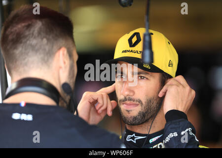 Monza, Italie. 7 septembre 2019 ; Autodromo Nazionale Monza, Italie ; Formule 1, Grand Prix d'Italie, Journée de qualification ; Renault Sport F1 Team, Daniel Ricciardo - éditorial uniquement. Credit : Action Plus Sport Images/Alamy Live News Banque D'Images