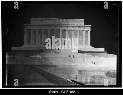 LINCOLN MEMORIAL. Dessin architectural du projet de mémorial, plan sélectionné Banque D'Images