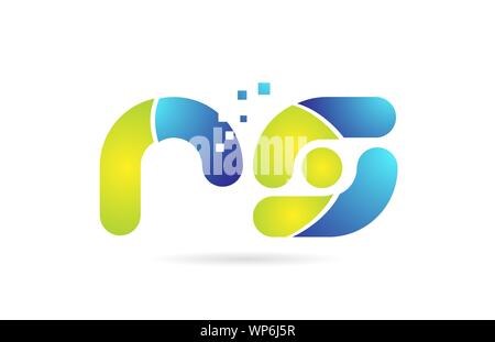 Rs r s bleu vert combinaison alphabet lettre logo design adapté pour une société ou entreprise Illustration de Vecteur
