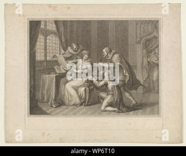 Lady Jane Grey refusant la couronne Banque D'Images