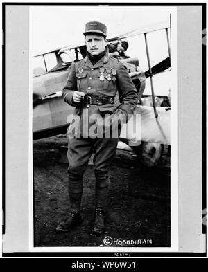 Lafayette Escadrille, le lieutenant Raoul Lufbury [c.-à-d. Lufbery], la Première Guerre mondiale 1914-1918 Banque D'Images
