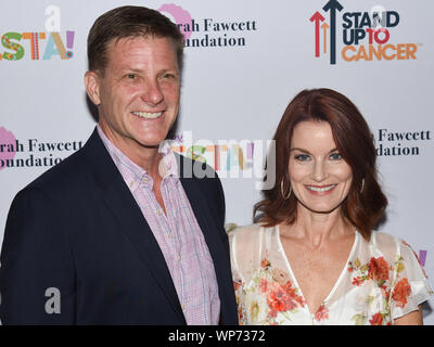 Los Angeles, USA. 06 Sep, 2019. Doug Savant et Laura Leighton s'occupe à la Farrah Fawcett Foundation's 'Fiesta' Tex-Mex hommage à Marcia Cross à Wallis Annenberg Center for the Performing Arts à Los Angeles, Californie, le 6 septembre 2019. Crédit : l'accès Photo/Alamy Live News Banque D'Images