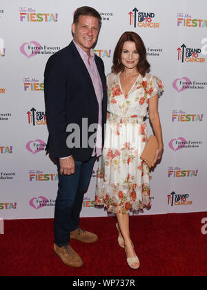 Los Angeles, USA. 06 Sep, 2019. Doug Savant et Laura Leighton s'occupe à la Farrah Fawcett Foundation's 'Fiesta' Tex-Mex hommage à Marcia Cross à Wallis Annenberg Center for the Performing Arts à Los Angeles, Californie, le 6 septembre 2019. Crédit : l'accès Photo/Alamy Live News Banque D'Images