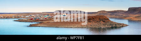 La Côte d'Ulukhaktok situé sur le côté ouest de l'île Victoria sur le golfe d'Amundsen, dans les Territoires du Nord-Ouest, Canada. Banque D'Images