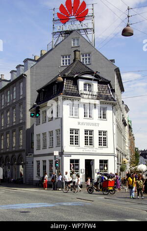 Copenhague, Danemark - 20 juillet 2019 : Le Musée de l'Ambre de Copenhague (en danois : Ravmuseet), situé dans la maison Kanneworff. Banque D'Images