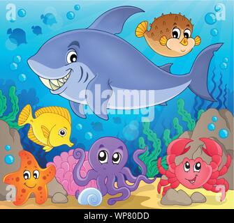 Image avec shark thème 7 Illustration de Vecteur