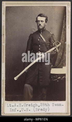 Le Lieut. A. H. Creigh, 28e Penn'a. Volumes / Brady's Galeries photographiques nationale, n° 352 Pennsylvania Avenue, Washington, D.C. & Broadway & 10e Rue, New York. Banque D'Images