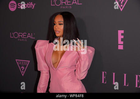 NEW YORK, NEW YORK - 05 SEPTEMBRE : Saweetie assiste à elle, les femmes en musique présenté par Spotify et hébergé par Nina Garcia, Jameela Jamil & E ! Entertainm Banque D'Images