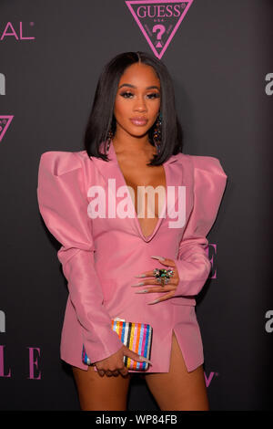 NEW YORK, NEW YORK - 05 SEPTEMBRE : Saweetie assiste à elle, les femmes en musique présenté par Spotify et hébergé par Nina Garcia, Jameela Jamil & E ! Entertainm Banque D'Images