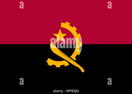 Un drapeau de l'Angola background illustration gros fichier Banque D'Images