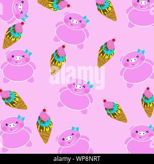 Vector set de coupe,animal animaux adorable dessin arrière-plan. Illustration de Vecteur