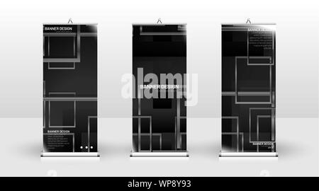 Bannière verticale. conception de modèle peut être utilisé pour des brochures, des couvercles, des publications, etc. les formes géométriques des milieux vecteur conception moderne Illustration de Vecteur
