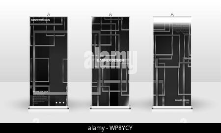 Bannière verticale. conception de modèle peut être utilisé pour des brochures, des couvercles, des publications, etc. les formes géométriques des milieux vecteur conception moderne Illustration de Vecteur