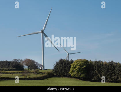 Éoliennes faisant campagne à l'énergie de remplacement Banque D'Images