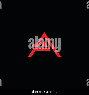 Innovation créative Lettre initiale A. AA logo monogramme de luxe. Professional conception initiale. Caractères de la classe affaires. Symbole de l'alphabet. Illustration de Vecteur