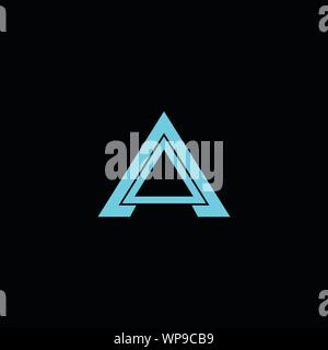 Innovation créative Lettre initiale A. AA logo monogramme de luxe. Professional conception initiale. Caractères de la classe affaires. Symbole de l'alphabet. Illustration de Vecteur