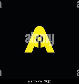 Innovation créative Lettre initiale A. AA logo monogramme de luxe. Professional conception initiale. Caractères de la classe affaires. Symbole de l'alphabet. Illustration de Vecteur