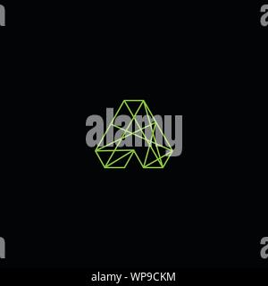 Innovation créative Lettre initiale A. AA logo monogramme de luxe. Professional conception initiale. Caractères de la classe affaires. Symbole de l'alphabet. Illustration de Vecteur