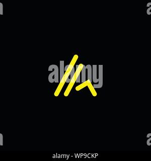 Innovation créative Lettre initiale A. AA logo monogramme de luxe. Professional conception initiale. Caractères de la classe affaires. Symbole de l'alphabet. Illustration de Vecteur