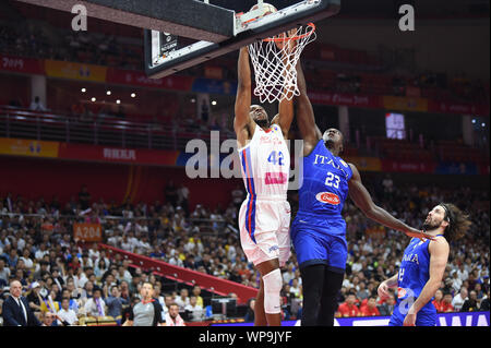 Wuhan (Chine), l'Italie, 08 Sep 2019, Alexander FRANLIN durant la Coupe du Monde de Basket-ball de Chine 2019 - Porto Rico Vs Italie - Italie - l'Équipe nationale de basket-ball Crédit : LPS/Massimo Matta/Alamy Live News Banque D'Images