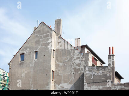 Vieille maison grise wall, Bremerhaven, Allemagne Banque D'Images