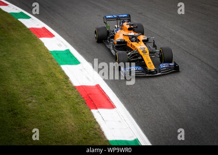 Sport Automobile : Championnat du Monde de Formule 1 de la FIA 2019, Grand Prix d'Italie, #  55 Carlos Sainz jr. (ESP, McLaren F1 Team), dans le monde d'utilisation | Banque D'Images