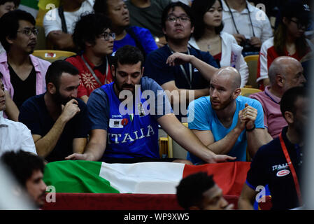 Wuhan (Chine), l'Italie, 08 Sep 2019, l'Italie pendant la Coupe du Monde de Basket-ball 2019 - Porto Rico Vs Italie - Italie - l'Équipe nationale de basket-ball Crédit : LPS/Massimo Matta/Alamy Live News Banque D'Images