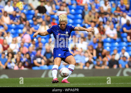 Londres, Royaume-Uni. 05Th Sep 2019. Millie Bright de Chelsea Femmes en action. FA Women's super league, Chelsea femmes v Tottenham Hotspur femmes à Stamford Bridge à Londres le dimanche 8 septembre 2019. Ce droit ne peut être utilisé qu'à des fins rédactionnelles. Usage éditorial uniquement, licence requise pour un usage commercial. Aucune utilisation de pari, de jeux ou d'un seul club/ligue/dvd publications. pic par Steffan Bowen/ Crédit : Andrew Orchard la photographie de sport/Alamy Live News Banque D'Images