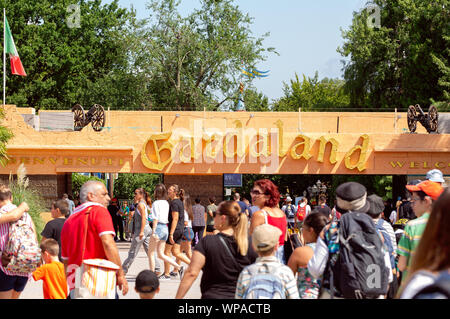 Castelnuovo del Garda, Italie - 13 août 2019 : : Le parc à thème Gardaland à Castelnuovo del Garda, Verona, Italie. Banque D'Images