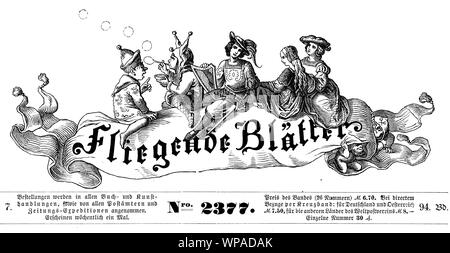 Titre de Fliegende Blaetter (isolated) Allemand revue satirique de l'humour et caricatures Banque D'Images