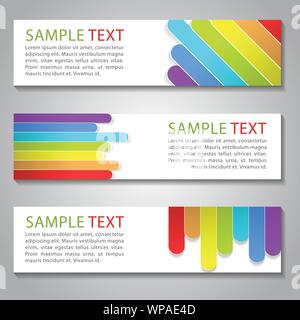 Couleur arc-en-ciel,bannière pour conception de site web et de s'adapter au contexte et de cartes d'affaires,vector illustration Illustration de Vecteur