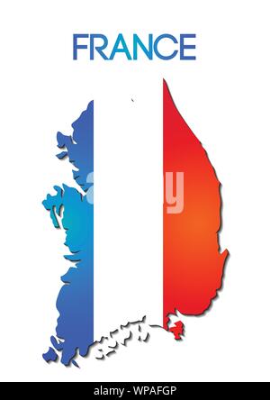 Couleur du drapeau national dans la carte par gradient Illustration de Vecteur