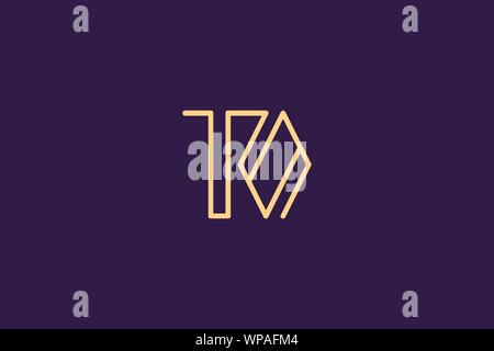 Lettre initiale innovantes de création logo POUR OT. Monogramme de luxe minimal. Professional conception initiale. Caractères de la classe affaires. Symbole de l'alphabet. Illustration de Vecteur