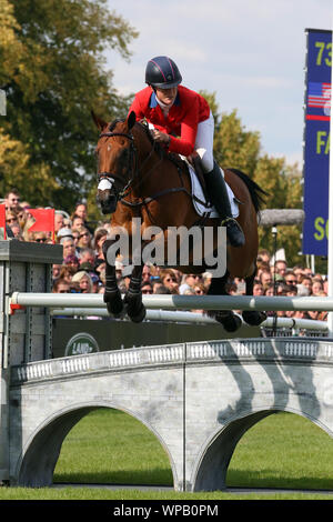 Lauren Kieffer - Vermiculus - SJ - Burghley Horse Trials 2019 Banque D'Images