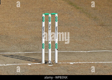 Manchester, UK. 05Th Sep 2019. Une vue générale des souches pendant cinq jours du 4e Test Match Cendres Specsavers, au terrain de cricket Old Trafford, Manchester, Angleterre. Credit : España/Alamy Live News Banque D'Images