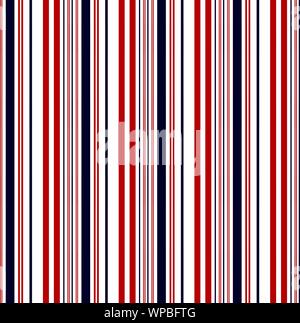 Stripe pattern avec le bleu marine, rouge et blanc à rayures parallèles verticales.vector stripe. Illustration de Vecteur