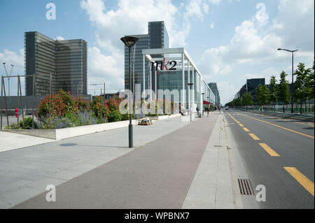 Stadtentwicklungsgebiet Rive Gauche, Paris, Bibliothèque nationale de France, Dominique Perrault, Paris 1996 - Projet de développement de la ville Rive Gauche, B Banque D'Images