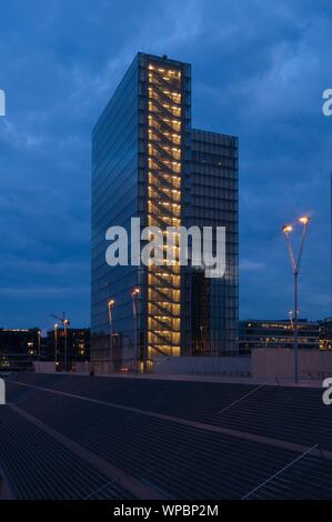 Stadtentwicklungsgebiet Rive Gauche, Paris, Bibliothèque nationale de France, Dominique Perrault, Paris 1996 - Projet de développement de la ville Rive Gauche, B Banque D'Images