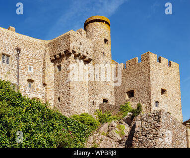 Château Mont Orgueil, Gorey, Jersey, Channel Islands. Banque D'Images