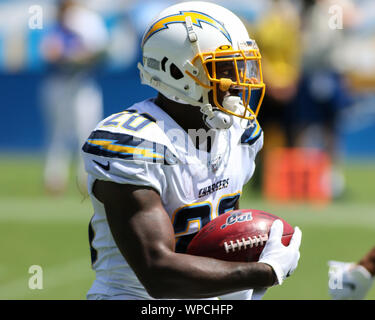 Carson, CA. Sep 8, 2019. Los Angeles Chargers arrière défensif Desmond King # 20 au cours de la NFL Indianapolis Colts vs Los Angeles Chargers à la dignité Santé Sport Park à Carson, ca le 8 septembre 2019 (Photo par Jevone Moore) Credit : csm/Alamy Live News Banque D'Images