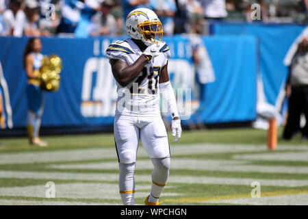 Carson, CA. Sep 8, 2019. Los Angeles Chargers arrière défensif Desmond King # 20 au cours de la NFL Indianapolis Colts vs Los Angeles Chargers à la dignité Santé Sport Park à Carson, ca le 8 septembre 2019 (Photo par Jevone Moore) Credit : csm/Alamy Live News Banque D'Images