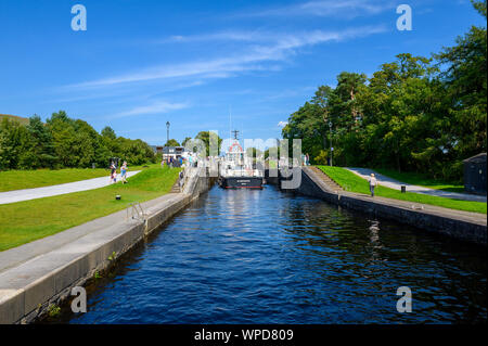 Voile qui monte escalier Neptunes, Banavie, Ecosse, Royaume-Uni Banque D'Images