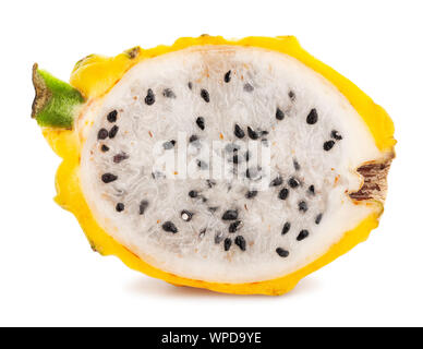 Dragonfruit chemin pitaya jaune isolated on white Banque D'Images