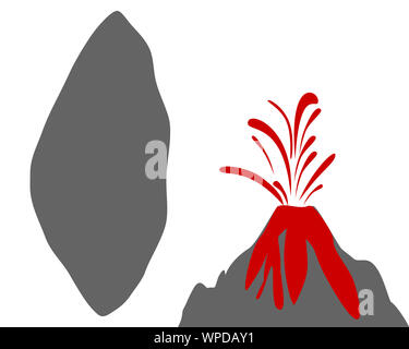 Carte de Tonga à volcano Banque D'Images