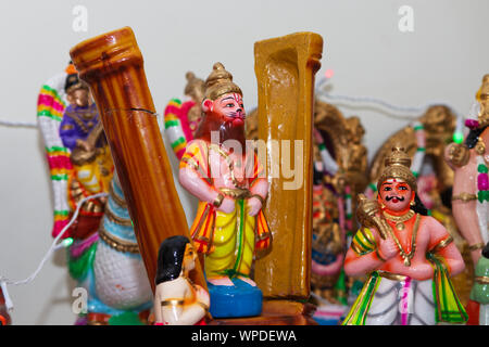 Seigneur narasimha swamy, le lion face à Dieu Banque D'Images