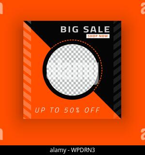 Médias sociaux alimentaire modèle post Illustration de Vecteur