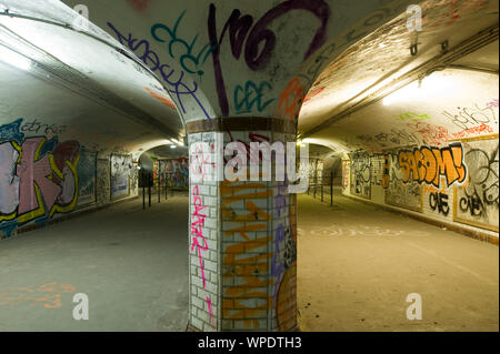 Paris, Métro, aufgelassene Gare Saint Martin - Paris, Métro, station St Martin abandonnés Banque D'Images