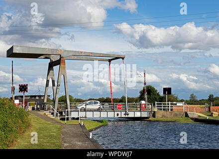 Le Wykewell ascenseur Pont sur le Canal et Stainforth Keadby, Thorne, South Yorkshire, Angleterre, Royaume-Uni Banque D'Images