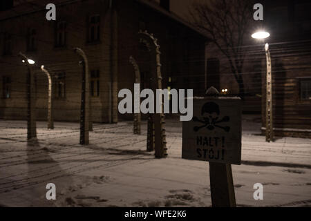 Auschwitz-Birkenau, en Pologne - 14 juin 2019 : Journée nationale du souvenir des victimes de l'allemand nazi de concentration et les camps d'extermination. Banque D'Images