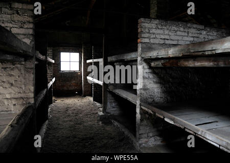 Pologne, le 2016/03/10 : Auschwitz II-Birkenau, camp de concentration sur le territoire des localités d'Oswiecim (Auschwitz en allemand) et Brzezinka (B Banque D'Images